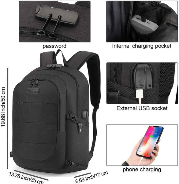 Travel Backpack Water Resistant Anti-Theft Bag with USB Charging Port with lock