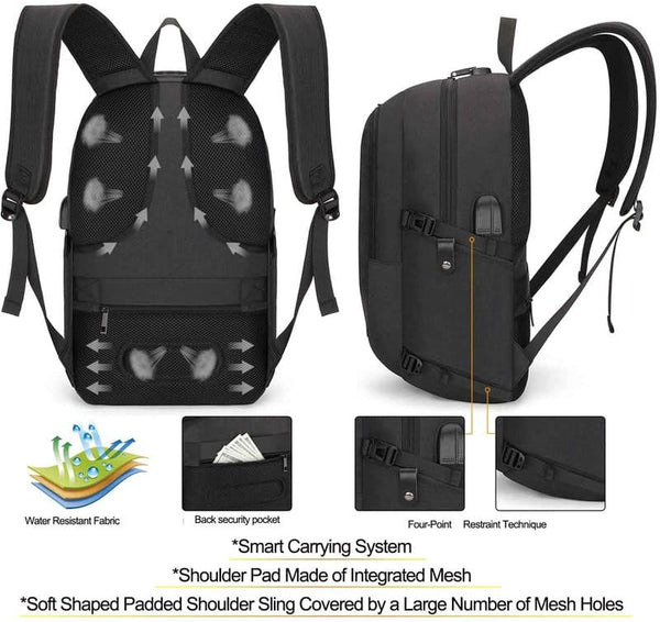 Travel Backpack Water Resistant Anti-Theft Bag with USB Charging Port with lock