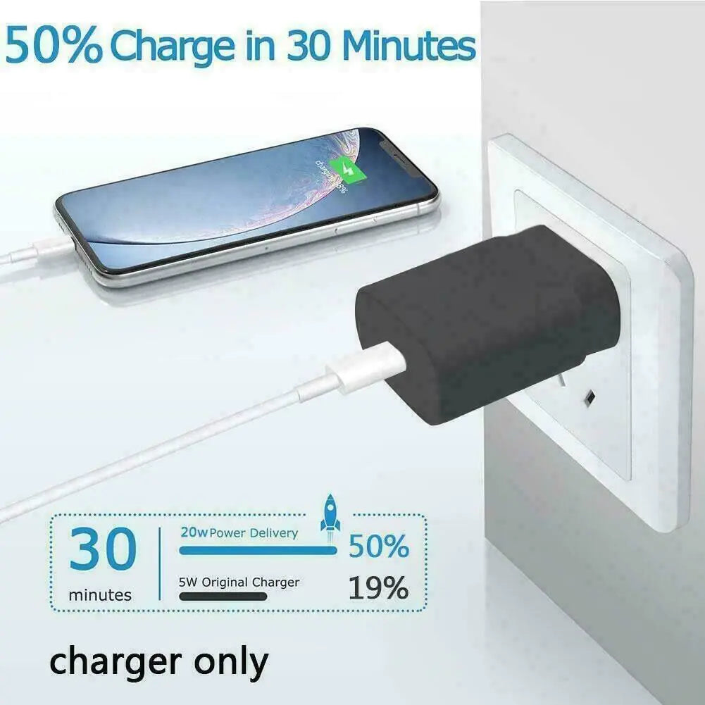 25W USB-C Super Fast Wall Charger +6FT USB-C Cable