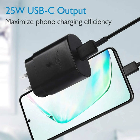 25W USB-C Super Fast Wall Charger +6FT USB-C Cable